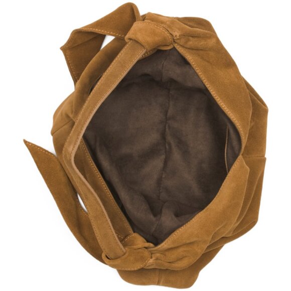 Viral on TikTok DIVINA FIRENZE Cuoio Italian Suede Slouchy Knot Hobo Bag - Picture 5 of 6